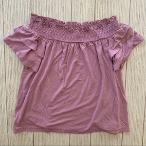 American Eagle off the shoulder soft & sexy tee